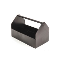 Opbergdoos - Organizer - Metaal - Zwart - 30x17x17cm