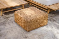 The Hyacinth Pouffe Square - Natural - M