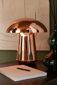 J-Line Lamp Mushroom Metal Copper