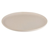 J-Line Marie plate - ceramic - cream - L - 6x