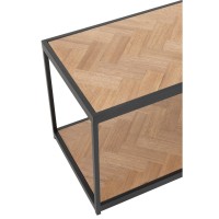 J-Line salontafel Zigzag Rechthoek - hout/metaal - naturel/zwart