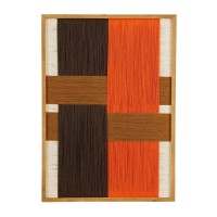 KUBA WALL DECORATION - L50 x B3 x H70 cm - FSC 100% - Cotton - Orange