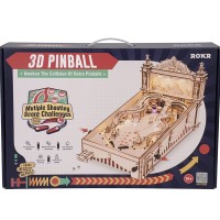 3D Wooden Puzzle Pinball Machine/Pinball Machine, Robotime, EG01, 27.5x47.5x28cm