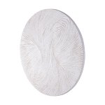 Wiktor White MDF Round Wallpanel Swirl Carved M