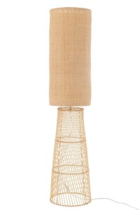 J-Line Lamp Room Linen/Bamboo Natural