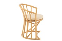 J-Line chair + cushion - jute/textile - natural/white