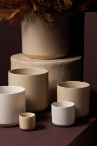 Fatima White Round Ceramic Pot XXL