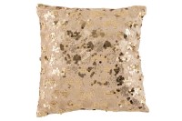 J-Line kussen Paillet - polyester - champagne/beige