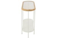 J-Line Console Mati Spruce/Metal Natural/White