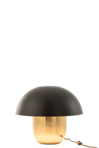 J-Line lamp Mushroom - iron - black/gold - small