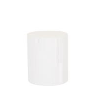 Side Table - Cylinder- MDF - White - 39x45cm