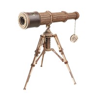 Wooden Puzzle 3D Monocular Telescope, Robotime, ST004, 33x24x32.5cm