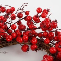Kerstkrans Bessen - Ø40 cm - Foam - Rood