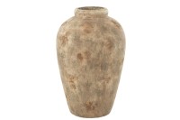 J-Line Vase Pot Antique Clay Beige Large