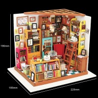 DIY House Sam's Study, Robotime, DG102, 22.5x18.5x19cm.