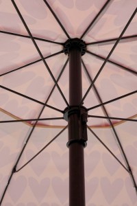 Heart Parasol - H238 x Ø220 cm - Roze