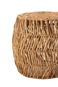 J-Line Stool Maurice Round Water Hyacinth Natural