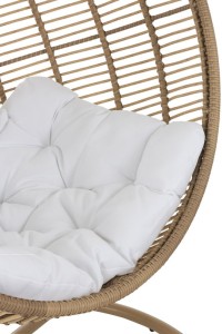 J-Line hanging chair Round - steel - natural