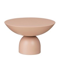 Celise side table - H28 x Ø47 cm - Metal - Light pink