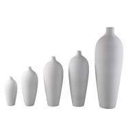 Cavinn White Matt Ceramic Bottle Vase L