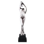 Leonne Gun Metal Polyester Statue Womanbody Shaped