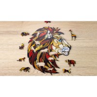 Eco Wood Art (EWA) Houten Legpuzzel Leeuw/ Lion Size S, 1874, 21,2x19,2cm