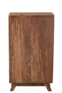 J-Line Cabinet Retro Recycled Wood/Glass Natural