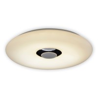 LED -plafondlicht "Nashville" Ø 40 cm, vele functies, gemaakt van metaal en plastic, wit, met geïntegreerde LED's, verlichting voor woonkamers, gang of kantoor