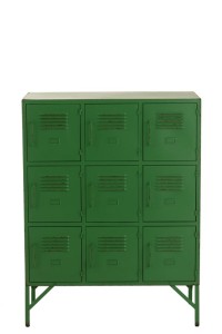 J-Line Cupboard 9 Doors Metal Green
