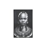 Romaan Black Polyester Painting Rectangle FaceS