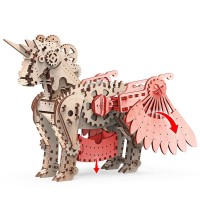 Mr. Playwood 3D Wooden Mechanical Puzzle Unicorn/ Unicorn, 10603, 48x56x40.9 cm