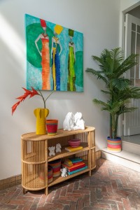 J-Line Table Exo Bamboo/Rattan Natural