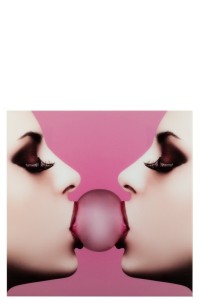 J-Line Wall Decor Chewing Gum Tempered Glass Pink