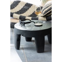 J-Line tafel Rond Teak - hout - zwart