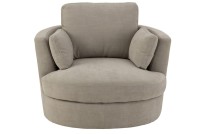 J-Line Lounge chair Swiv Wood/Textile Gray