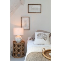 J-Line Bijzettafel Gekerfd Sparhout/Mdf Naturel