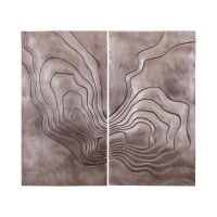 Erike Bronze Casted Alu Wall Panel Wave In 2 Parts