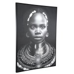 Romaan Black Polyester Painting Rectangle FaceL