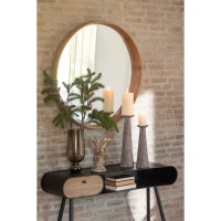 J-Line Console Wood And Metal Table Console Dennenhout Zwart/Lichtbeige