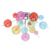 Plafondlamp "explosie" gekleurd gemaakt van metaal en glas, G9 -frames, plafondlamp voor eetkamer, woonkamer, gang of kantoor, Ø57 cm