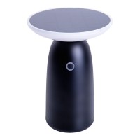 LED Solarleuchte "Ada" schwarz für Außen, LED Tischlampe aus Metall und Kunststoff 22,5 x 16 cm