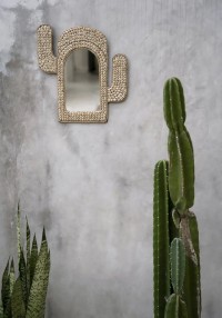 The Cactus Shell Mirror - White