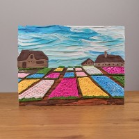 Okto clay DIY 3D Artwork with foam clay, Flower Beds In Holland by Vincent van Gogh, 10001, 30x40cm