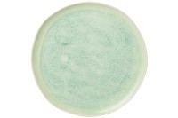 J-Line Lara plate - porcelain - green - large - 6 pieces