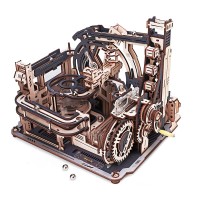 Robotime, 3D DIY Houten Modelbouwpakket Marble Run, Marble Spaceport, LGC01, 32x8,5x24cm