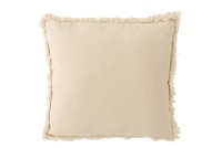 J-Line cushion Plant - cotton - beige