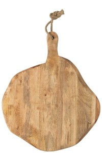 J-Line Organic Round cutting board - wood - natural - L