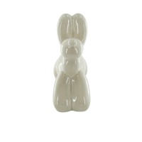 Ornament- Spaarpot Ballon Hond- Keramiek- Zand-17x7x17cm