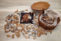 Eco Wood Art Wooden Jigsaw Puzzle, Lion, 1126, 31x28x0.5cm Wooden Box