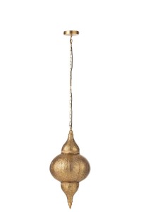 J-Line hanging lamp Drill - metal - gold - small